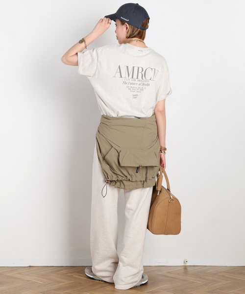 AMERICANA（アメリカーナ）の「【AMERICANA/アメリカーナ】別注 PRINT SWEAT PANTS（スウェットパンツ・レディース・アイボリー/ブラック系その他・36/38）」の18枚目の写真