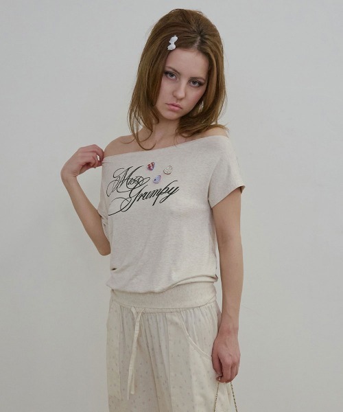 SCULPTOR(スカルプター)の「Miss Grumpy Tee(Tシャツ/カットソー・レディース・オートミール/ホワイト/ブルー・SMALL/LARGE/MEDIUM)」の9枚目の写真