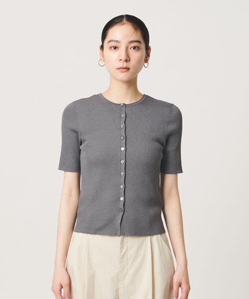 BEAUTY&YOUTH UNITED ARROWS(ビューティーアンドユースユナイテッドアローズ)の「スパンコール ハーフスリーブ 2WAYカーディガン ウォッシャブル(カーディガン/ボレロ・レディース・シャーベット/オフホワイト/ダークグレー・FREE)」の14枚目の写真