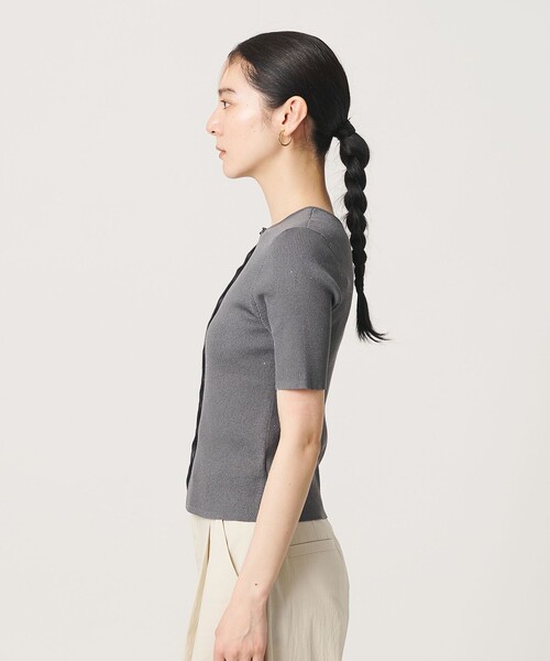 BEAUTY&YOUTH UNITED ARROWS(ビューティーアンドユースユナイテッドアローズ)の「スパンコール ハーフスリーブ 2WAYカーディガン ウォッシャブル(カーディガン/ボレロ・レディース・シャーベット/オフホワイト/ダークグレー・FREE)」の15枚目の写真