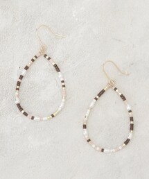 ドロップデザインマルチカラービーズピアス