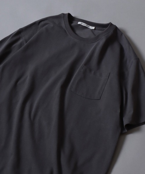 ANPAS(アンパス)の「Dry-Touch Cotton Pocket T-Shirt / 【吸水速乾 綿100%】ドライコットン 胸ポケット 半袖 無地T メンズ レディース トップス 春夏 カットソー 無地 シンプル(Tシャツ/カットソー・メンズ・ホワイト/チャコールグレー/ブラック・L/M/LL)」の3枚目の写真