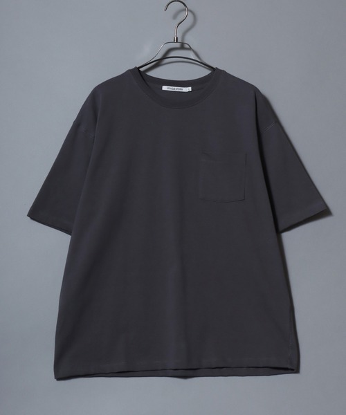 ANPAS(アンパス)の「Dry-Touch Cotton Pocket T-Shirt / 【吸水速乾 綿100%】ドライコットン 胸ポケット 半袖 無地T メンズ レディース トップス 春夏 カットソー 無地 シンプル(Tシャツ/カットソー・メンズ・ホワイト/チャコールグレー/ブラック・L/M/LL)」の16枚目の写真