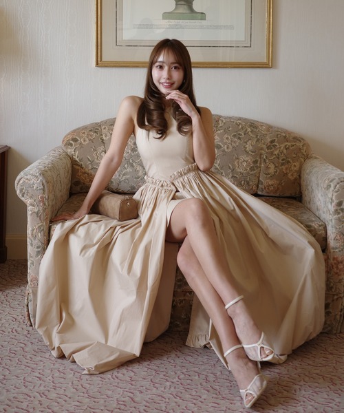 EIMY ISTOIRE(エイミーイストワール)の「LYRA DRESS(ワンピース・レディース・ブラック/ホワイト/ベージュ・36/38/34)」の12枚目の写真
