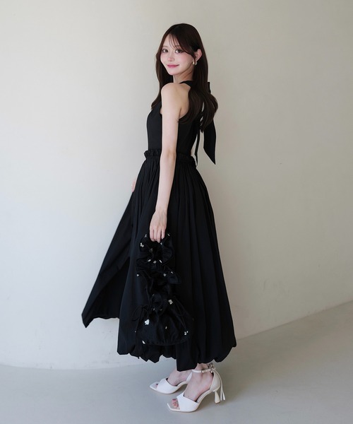 EIMY ISTOIRE(エイミーイストワール)の「LYRA DRESS(ワンピース・レディース・ブラック/ホワイト/ベージュ・36/38/34)」の15枚目の写真