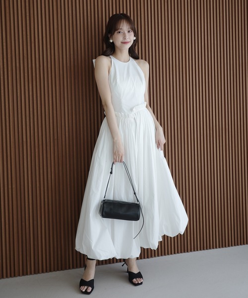 EIMY ISTOIRE(エイミーイストワール)の「LYRA DRESS(ワンピース・レディース・ブラック/ホワイト/ベージュ・36/38/34)」の16枚目の写真
