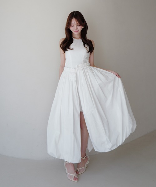 EIMY ISTOIRE(エイミーイストワール)の「LYRA DRESS(ワンピース・レディース・ブラック/ホワイト/ベージュ・36/38/34)」の7枚目の写真