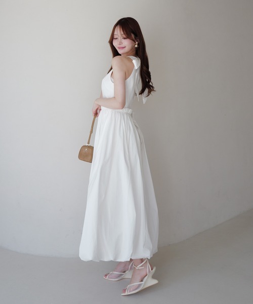 EIMY ISTOIRE(エイミーイストワール)の「LYRA DRESS(ワンピース・レディース・ブラック/ホワイト/ベージュ・36/38/34)」の8枚目の写真