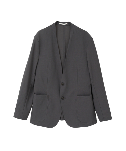 MEN'S MELROSE(メンズメルローズ)の「ソロテックスサッカーイージーノーカラージャケット(セットアップ可)(ノーカラージャケット・メンズ・ネイビー/グレー・2/5/3/4)」の11枚目の写真