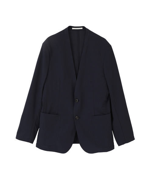 MEN'S MELROSE(メンズメルローズ)の「ソロテックスサッカーイージーノーカラージャケット(セットアップ可)(ノーカラージャケット・メンズ・ネイビー/グレー・2/5/3/4)」の13枚目の写真