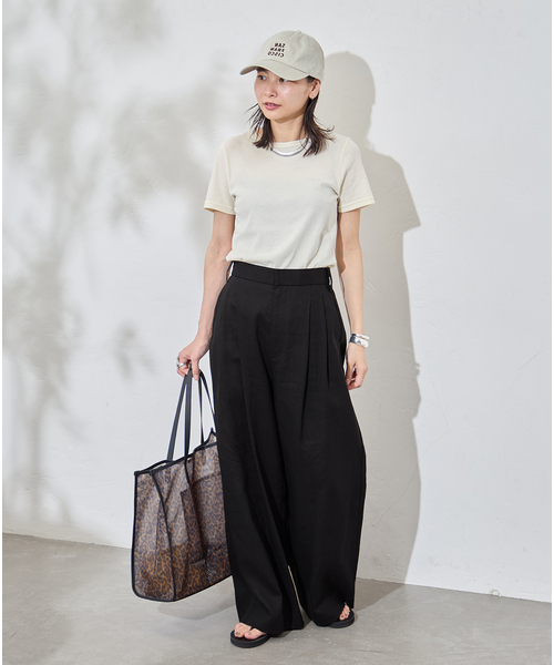 JOURNAL STANDARD(ジャーナルスタンダード)の「リネンライクロングスラブパンツ(その他パンツ・レディース・ブラック/ベージュ・38/36)」の18枚目の写真