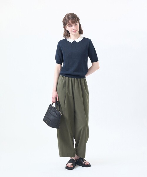 MACKINTOSH PHILOSOPHY(マッキントッシュ フィロソフィー)の「ギャザーコクーンパンツ(その他パンツ・レディース・ダークネイビー/カーキ・36/38)」の5枚目の写真