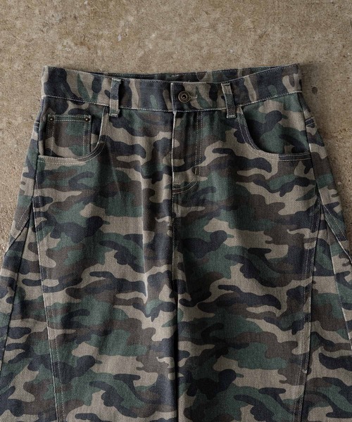 ADAMASTE(アダマスト)の「Vintage Like Camouflage Wide Pants - ヴィンテージライクカモフラージュワイドパンツ(デニムパンツ・メンズ・カーキ/ブラック・SMALL/MEDIUM/LARGE)」の15枚目の写真