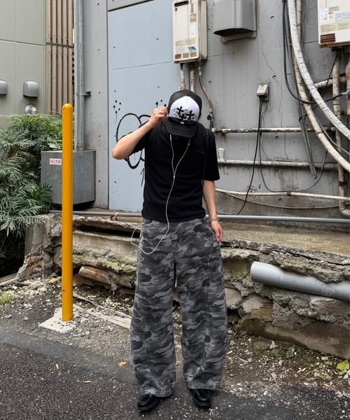 ADAMASTE(アダマスト)の「Vintage Like Camouflage Wide Pants - ヴィンテージライクカモフラージュワイドパンツ(デニムパンツ・メンズ・カーキ/ブラック・SMALL/MEDIUM/LARGE)」の20枚目の写真