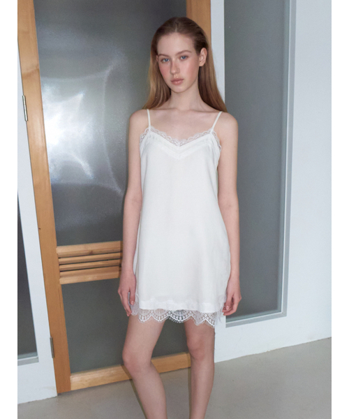 ETMON(エトモン)の「Double Lace Slip Dress, Ivory(ワンピース・レディース・その他・F)」の1枚目の写真