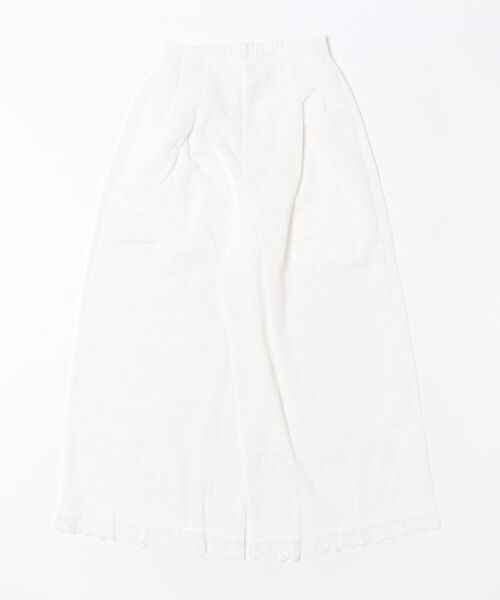 BY THE BAY(バイザベイ)の「【裾レース・大人フェミニン】ウエストゴム裾レースワイドパンツ/3色展開 スタイルアップ きれいめカジュアル 春夏(その他パンツ・レディース・ネイビー/ホワイト/ブラック・FREE)」の4枚目の写真