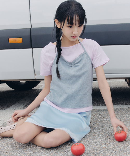 CELITAILS(セリテールズ)の「HALTER NECK LAYERED T-SHIRT SET_PINK(Tシャツ/カットソー・レディース・その他・FREE)」の1枚目の写真