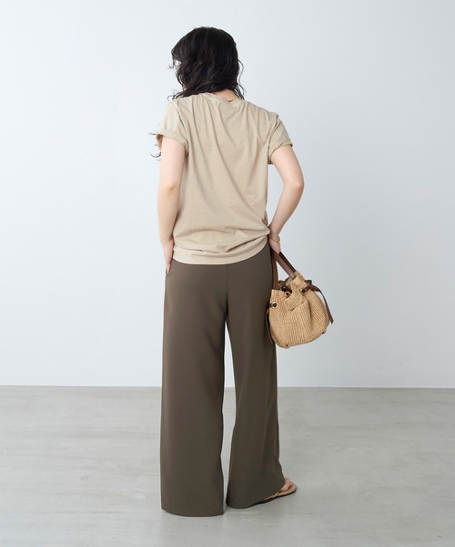 REMI RELIEF(レミレリーフ)の「【REMI RELIEF】別注-"MICHIGAN"SP加工TロゴTシャツ(Tシャツ/カットソー・レディース・ダークブラウン/ライトベージュ・FREE)」の9枚目の写真