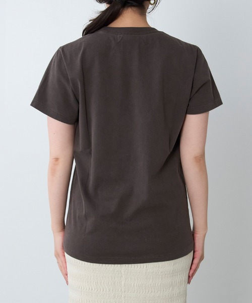 REMI RELIEF(レミレリーフ)の「【REMI RELIEF】別注-"MICHIGAN"SP加工TロゴTシャツ(Tシャツ/カットソー・レディース・ダークブラウン/ライトベージュ・FREE)」の20枚目の写真