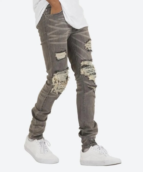 mnml/ミニマル/X284 MOTO SKINNY DENIM（デニムパンツ）｜mnml