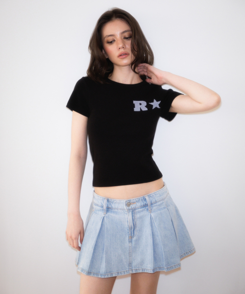 ROSEFRANTZ（ロゼフランツ）の「R Star Logo T-shirt [Black]（Tシャツ/カットソー・レディース・ブラック・SMALL/MEDIUM）」の5枚目の写真