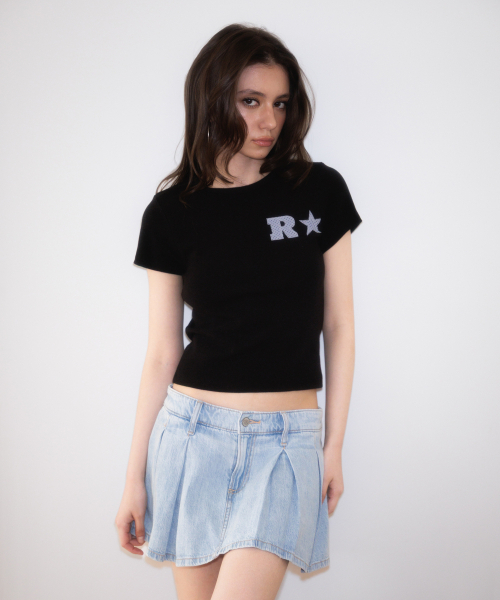 ROSEFRANTZ（ロゼフランツ）の「R Star Logo T-shirt [Black]（Tシャツ/カットソー・レディース・ブラック・SMALL/MEDIUM）」の6枚目の写真