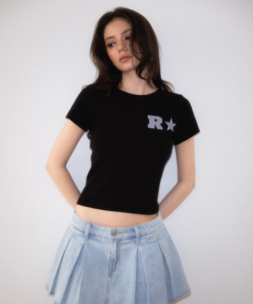 ROSEFRANTZ（ロゼフランツ）の「R Star Logo T-shirt [Black]（Tシャツ/カットソー・レディース・ブラック・SMALL/MEDIUM）」の7枚目の写真