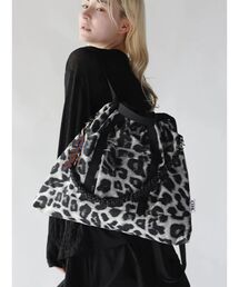 Fabric Color-Block Cord Tote Bag