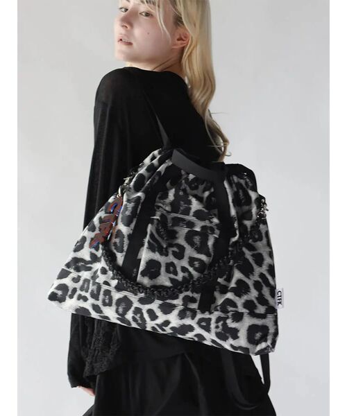 :ETHROF(イーサオブ)の「Fabric Color-Block Cord Tote Bag(トートバッグ・レディース・ブラック/グレー・FREE)」の2枚目の写真
