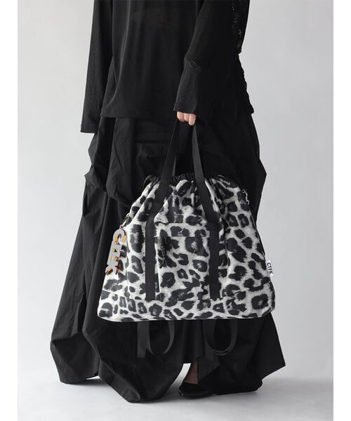 :ETHROF(イーサオブ)の「Fabric Color-Block Cord Tote Bag(トートバッグ・レディース・ブラック/グレー・FREE)」の8枚目の写真