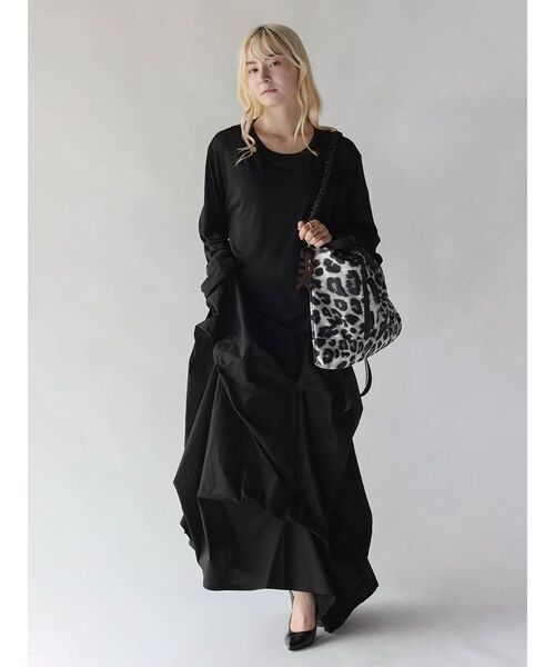 :ETHROF(イーサオブ)の「Fabric Color-Block Cord Tote Bag(トートバッグ・レディース・ブラック/グレー・FREE)」の11枚目の写真