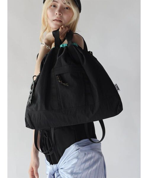 :ETHROF(イーサオブ)の「Fabric Color-Block Cord Tote Bag(トートバッグ・レディース・ブラック/グレー・FREE)」の13枚目の写真