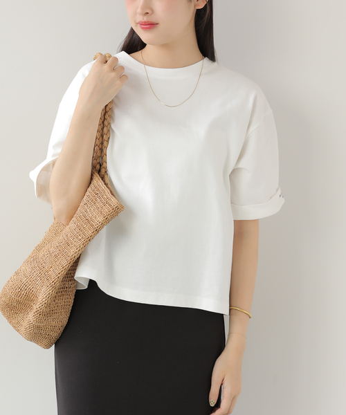 JOURNAL STANDARD relume(ジャーナルスタンダード レリューム)の「ワンポイント刺繍TEE(Tシャツ/カットソー・レディース・ホワイト/ブラック/ブラウン・FREE)」の11枚目の写真