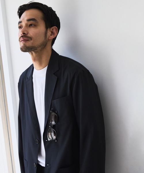 LE CERCLE par rope'(ルセルクルパーロペ)の「ロフトエアジャケット/セットアップ対応/接触冷感/UVケア(テーラードジャケット・メンズ・ブラック/ネイビー・L/LL/M/S)」の19枚目の写真