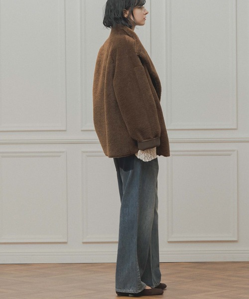 WHYTO.(ホワイト)の「「WHYTO. / ホワイト」standcollar boa coat(その他アウター・レディース・ベージュ/オフホワイト/ブラウン・36/38)」の9枚目の写真