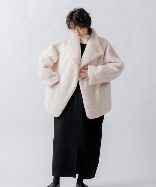 WHYTO.(ホワイト)の「「WHYTO. / ホワイト」standcollar boa coat(その他アウター・レディース・ベージュ/オフホワイト/ブラウン・36/38)」の12枚目の写真