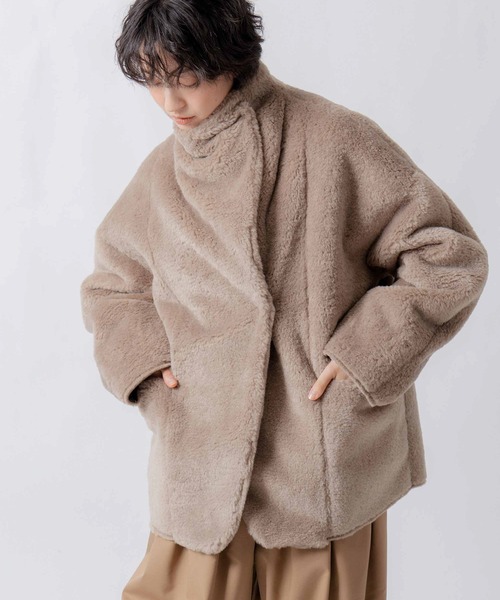 WHYTO.(ホワイト)の「「WHYTO. / ホワイト」standcollar boa coat(その他アウター・レディース・ベージュ/オフホワイト/ブラウン・36/38)」の22枚目の写真