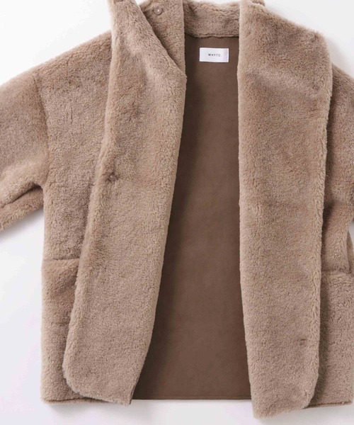 WHYTO.(ホワイト)の「「WHYTO. / ホワイト」standcollar boa coat(その他アウター・レディース・ベージュ/オフホワイト/ブラウン・36/38)」の18枚目の写真