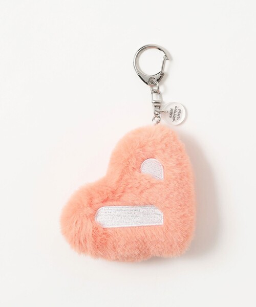 BEAMS HEART(ビームスハート)の「【ユニセックス】B-HEARTロゴ フェイクファー チャーム(キーホルダー・メンズ・レッド系その他・ONE SIZE)」の2枚目の写真