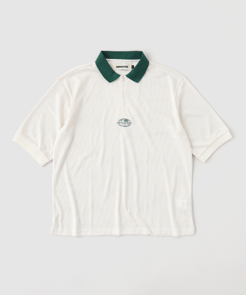 JOURNAL STANDARD(ジャーナルスタンダード)の「METALWOOD / メタルウッド QUARTER ZIP JERSEY ポロシャツ(ポロシャツ・メンズ・ブラック/アイボリー・LARGE/MEDIUM)」の2枚目の写真