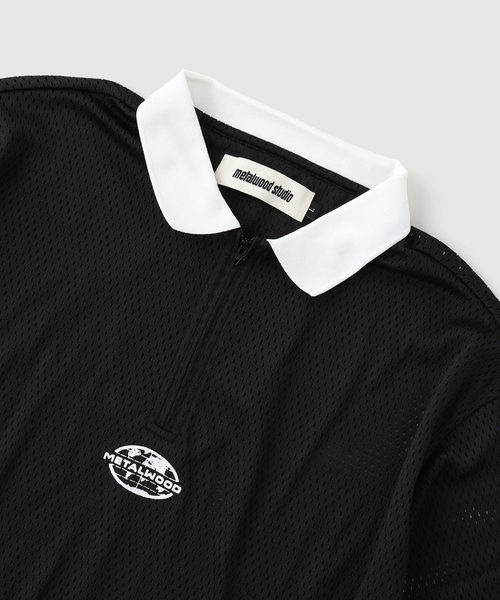 JOURNAL STANDARD(ジャーナルスタンダード)の「METALWOOD / メタルウッド QUARTER ZIP JERSEY ポロシャツ(ポロシャツ・メンズ・ブラック/アイボリー・LARGE/MEDIUM)」の4枚目の写真