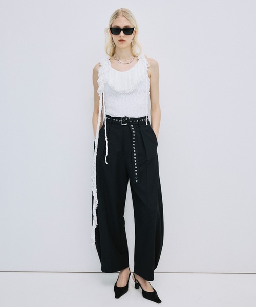 JOSE MOON(ジョゼムーン)の「RAFFLE LACE TOPS/ラッフルレーストップス(その他トップス・レディース・サックスブルー/ホワイト/ブラック・FREE)」の22枚目の写真