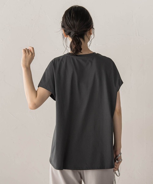 Droite lautreamont(ドロワットロートレアモン)の「レースたたき付けプリントTシャツ(Tシャツ/カットソー・レディース・オフホワイト/チャコールグレー・M)」の20枚目の写真
