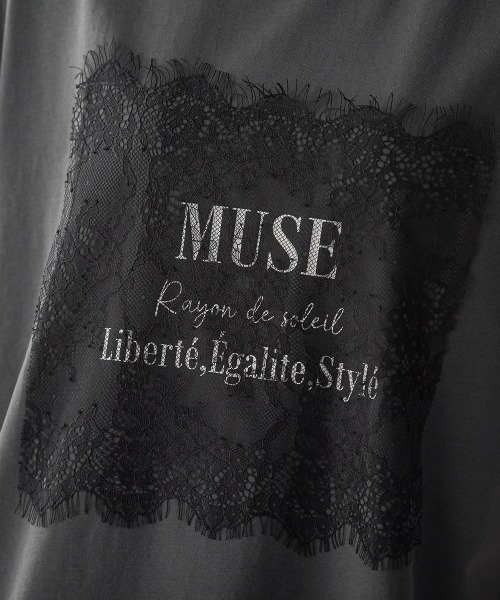 Droite lautreamont(ドロワットロートレアモン)の「レースたたき付けプリントTシャツ(Tシャツ/カットソー・レディース・オフホワイト/チャコールグレー・M)」の21枚目の写真