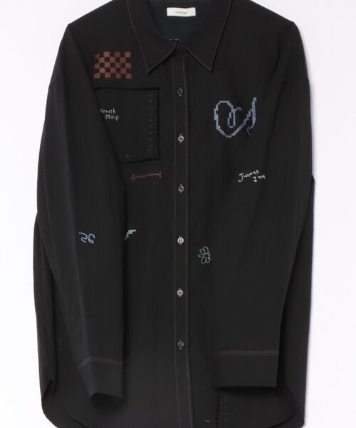 Knuth Marf(クヌースマーフ)の「Knuth Marf embroidered shirt(シャツ/ブラウス・レディース・ブラック/その他/オフホワイト・FREE)」の4枚目の写真