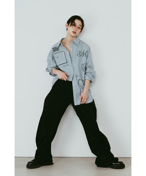 Knuth Marf(クヌースマーフ)の「Knuth Marf embroidered shirt(シャツ/ブラウス・レディース・ブラック/その他/オフホワイト・FREE)」の6枚目の写真