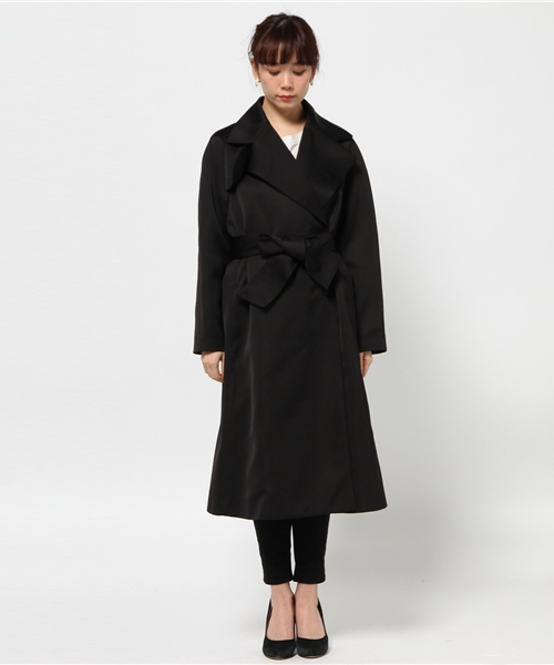 FIGARO Paris（フィガロパリ）の「プレシャスタフタ コート◆（その他アウター・レディース・ベージュ/ブラック・36/38）」の3枚目の写真