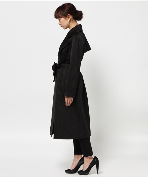 FIGARO Paris（フィガロパリ）の「プレシャスタフタ コート◆（その他アウター・レディース・ベージュ/ブラック・36/38）」の4枚目の写真