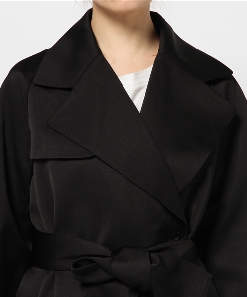 FIGARO Paris（フィガロパリ）の「プレシャスタフタ コート◆（その他アウター・レディース・ベージュ/ブラック・36/38）」の6枚目の写真