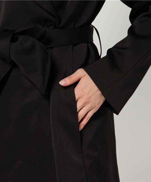 FIGARO Paris（フィガロパリ）の「プレシャスタフタ コート◆（その他アウター・レディース・ベージュ/ブラック・36/38）」の8枚目の写真